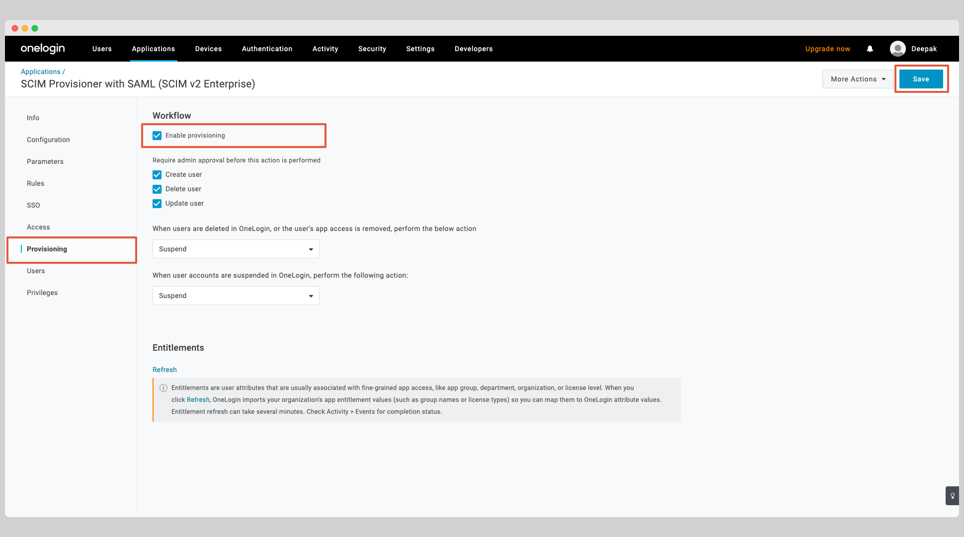 OneLogin SCIM Step 5